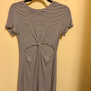 Striped cut out dress
